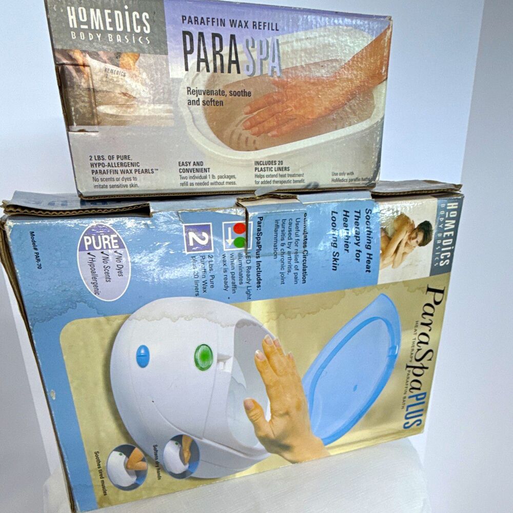 HoMedics ParaSpa Plus Paraffin Bath Therapy System & 2 lb Wax Refill Kit Bundle